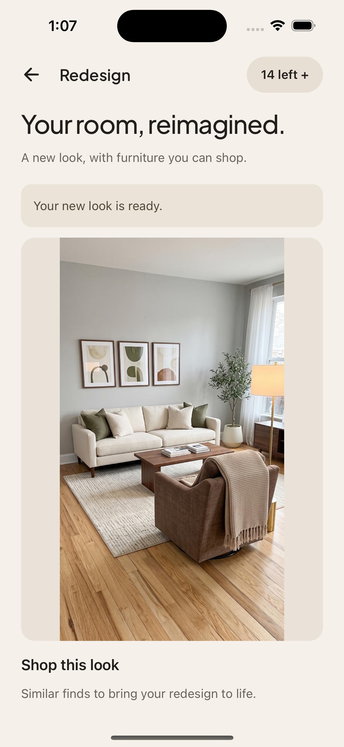 A finished living-room redesign with Shop this look