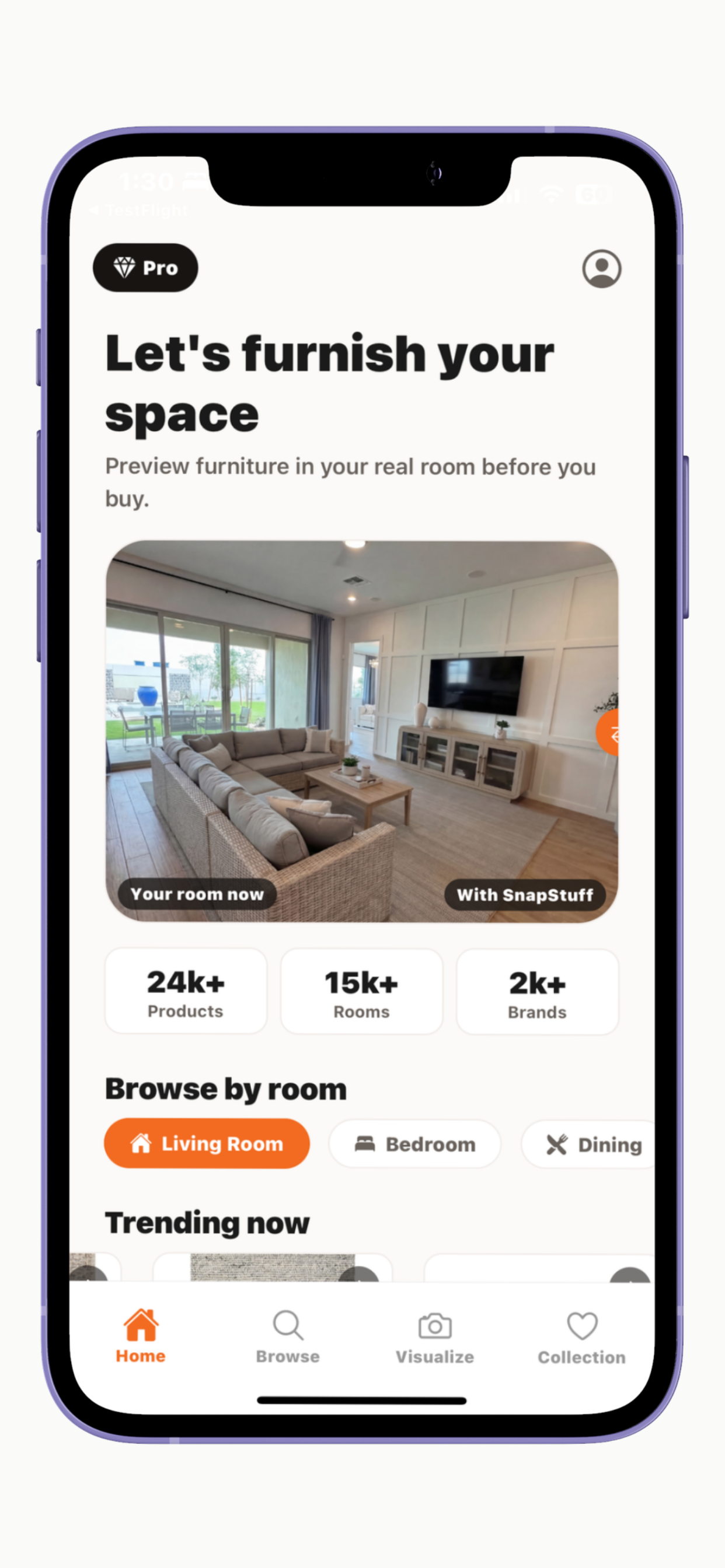 SnapStuff home screen